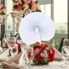 Abanicos de Papel Plegables Blancos Forma de Corazón Surtido con Mango de Plástico para Favores de Boda DIY Relleno de Bolsas de Fiesta