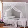 Mosquitero Antiguo para Uso en Casa, Cifrado de Puerta Única con Parte Superior a Prueba de Polvo, 1.35m M1.8 Dormitorio Tradicional con Barra y Cuerda para Atar