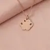 Colar de Patinha de Cachorro de Aço Inoxidável com Strass, Acessórios para Gatos e Cachorros, Acessórios de Joias Personalizados DIY