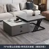 Mesa de centro de lujo ligero para sala de estar, uso doméstico, vidrio y losa de roca, mesa de moda, minimalista moderno, apartamento pequeño, mesa de centro cuadrada nueva