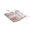 Venta directa de fábrica de nuevas bandejas transparentes de plástico para frutas, platos para frutas, bandejas para frutas secas, bandejas para dulces y bocadillos, bandejas de almacenamiento para sala de estar en stock