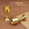 Copo de vinho de cobre de latão antigo cálice antigo pequeno copo de vinho adoração Deus da Riqueza Copo Buda decoração copo de água