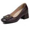 Sapatos Retro Franceses de Camélia Simples Slip-On Mary Jane para Mulheres, Sapatos Baixos de Couro Macio Planos, Coleção Primavera/Verão 2026