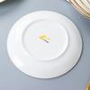 Conjunto de Pratos Ocidentais Jingdezhen Prato para Jantar Prato para Massa Porcelana Óssea Prato Plano Prato de Sobremesa Prato Redondo Branco Puro Borda Dourada Prato para Bife