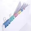 Clips de Colores con Cola Larga 32mm Clips Metálicos para Documentos, Exámenes, Libros, Materiales, Papelería de Oficina 51mm Pinzas de Carpeta Grandes