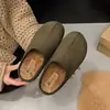 Zapatos de mujer tipo Birkenstock con suela gruesa, nueva colección otoño/invierno 2026, diseño sin cordones, media zapatilla con puntera postiza, mules para exteriores, zapatilla individual Birkenstock
