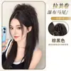 Pinza para Coleta de Peluca para Mujer, Coleta Rizada en Cascada Recta Semi-Atada, Extensión de Cabello Esponjosa, Trenza de Peluca Realista de Corona Alta