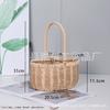 Xyt embalaje de regalo de mano cesta de flores pequeña de bambú tejida a mano cesta de almacenamiento de ratán maceta portátil arreglo floral fresco
