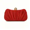 Nova Bolsa de Festa Plissada em Cetim, Bolsa para Vestido de Festa, Bolsa para Festa de Formatura, Bolsa de Casamento, Bolsa de Ombro Versátil para Banquete