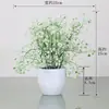 Decoración de Planta Verde Artificial Planta Pequeña en Maceta Flor de Plástico Flor Falsa Juego de Arreglo de Flores Artificiales Decoración de Bonsái Arreglo de Flores para el Hogar Planta en Maceta