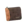 Nueva cartera de hombre, moda, cartera esmerilada de gran capacidad, bolsa con cremallera, monedero, cartera corta de hombre