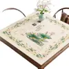 Mantel Cuadrado Estilo Retro Chino para Mesa de Comedor 2026 Nuevo Modelo Lujo Ligero Gama Alta Resistente al Aceite e Impermeable Protector de Superficie para Mesa de Café