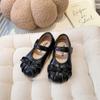 Zapatos Pequeños de Cuero con Lazo Lindo para Niñas 2025 Primavera y Otoño Nuevos Estilo Coreano Moda Infantil Zapatos Ligeros y Cómodos