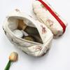 Bolsa de cosméticos con diseño de conejo de dibujos animados y flores, de gran capacidad, portátil, para viaje, para guardar artículos diversos, juego de tres piezas