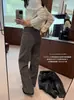 Jeans de Pierna Ancha Estrecha Lavados Elásticos en Cuatro Direcciones Moda Estilo Lujo Otoño Su Xinlan/YOUMO para Mujer 95292-3