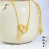 Tienda de Oro Puzuo Collar con Borla de Calabaza Estrella de Diamante Oro Brillante 24K Moda Lujo Ligero Cadena para Clavícula Versátil para Todo Tipo de Ropa Mujeres