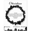 Pulsera de piedra de cuentas de grava vintage de negocios multicolor con cuerda elástica de cartón pulsera venta caliente transfronteriza europea y americana