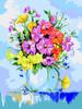 Pintura al Óleo Digital Sala de Estar Paisaje Flores Pintado a Mano Margarita Colorear Pintura al Óleo Dropshipping Transfronterizo Pintura Pintada a Mano