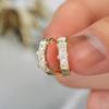 Pendientes nuevos con microincrustaciones de estilo coreano Cao Shi, pendientes sencillos de estilo Ins para desplazamientos diarios, pendientes de mujer con cuadriláteros de diamantes exquisitos