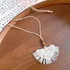 Collar colgante de resina y ratán transfronterizo europeo y americano, cadena para la clavícula de diseño nicho, estilo vintage, accesorio para mujer inspirado en las vacaciones