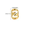 Anel Minimalista Estilo Cool em Aço Inoxidável Tipo Linha, Banhado a Ouro 18K, Não Desbota, Anel para Dedo Indicador, Atacado de Joias