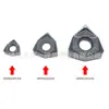 Pastilha de fresagem hexagonal plana de corte pesado de 90 graus, dupla face, de alimentação rápida, inserto de fresagem de carboneto WNMU080608