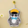 Toalla de mano toalla bordado gato lindo niños toalla para colgar forro polar de coral absorbente suave admite personalización de lotes pequeños