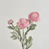 Ramo de Flores Artificiales con 3 Cabezas de Loto, Estilo Nórdico Simple, Adorno Floral Decorativo para Mesa de Comedor de Sala de Estar en Casa, Venta al por Mayor desde el Fabricante