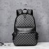 Mochila de Moda Nueva Calle Cuero Moderna Para Hombre 2021 Mochila Para Hombre C- celosía Gran Capacidad Bolsa Para Computadora Para Estudiante Universitario