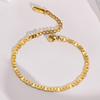 Joyería al por Mayor Acero Inoxidable Carácter Japonés Cadena Pulsera Collar Set Moda Oro Joyería para Damas BR-1296