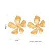 Aretes Personalizados Transfronterizos de Alta Gama Nicho Temperamento Dulce Acero Inoxidable Electrochapado Aretes de Flores para Mujer Fabricante Venta al por Mayor