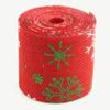 6 cm impresso rolo de linho webbing colorido tira de linho corda de cânhamo artesanal DIY material Natal decorativo rolo de linho