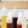 Botella de Salsa para Exprimir, Botella de Plástico para Salsa con Boquilla, Botella de Exprimir para Kétchup, Mermelada, Aderezo para Ensaladas, Botella de Exprimir para el Hogar, Botella de Aceite