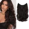 AliExpress Peruca feminina europeia e americana, cabelo longo cacheado, simulação de extensão de cabelo, cabelo preto longo, peruca de uma peça, fornecimento de fábrica