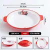 Platos Especiales para Cangrejos, Restaurante de Mariscos a la Barbacoa, Platos para Langosta, Platos Grandes Doble Asa de Melamina, Platos Grandes para Hot Pot de Pollo Picante