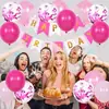 Set de Globos con Banderín de Cola de Pez Feliz Cumpleaños Transfronterizo Decoración de Fiesta para Pared de Fondo Infantil Arreglo de Cumpleaños
