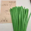 Lirio del Valle Grande Hojas Artificiales Tulipán Accesorios DIY Materiales Hechos a Mano Tubo de Cuero Verde Alambre Floral Corazón de Flor