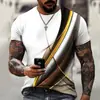 Camiseta de manga corta para hombre de sitio web independiente transfronterizo con estampado 3D genial, camiseta casual deportiva de cuello redondo sin capucha