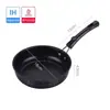 Mini Frigideira Antiaderente com Revestimento de Mármore para Fritar Ovos, Dumplings, Bife, Adequada para Fogões de Indução e Fogões a Gás