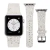 Para Apple Correa de Cuero con Purpurina applewatch7/6/5/4/3/2/SE Correa para Apple Watch