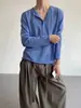 Camisa de manga larga con cuello Henley de seda de hielo para protección solar para hombre, top para vacaciones en la playa, sensación casual y relajada, cobertura ligera de verano
