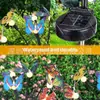 Lámpara solar transfronteriza con forma de mariposa y luciérnaga, ideal para decorar patios, jardines y suelos.