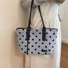 Bolsa Tote Feminina Simples de Novo Estilo Transfronteiriça, Bolsa de Mão Casual Versátil de Grande Capacidade e Leve, Bolsa de Ombro para Trabalho e Deslocamento