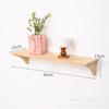 Estante de pared de madera maciza, sin perforaciones, para sala de estar, dormitorio, estante para refrigerios, soporte de exhibición de almacenamiento, fondo de TV