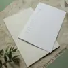 Papel Tissue Bege Ecológico Personalizado de Alto Padrão Transfronteiriço com Relevo Cartão de Agradecimento Artesanal com Relevo Porta-Cartão Rosa Envelope