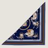 Bufanda triangular de seda sintética con diseño de calabaza de invierno coreana, cálida y decorativa, ideal para combinar con todo.