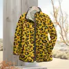2025 Sitio Independiente TEMU Moda Femenina Abrigo de Algodón Acolchado Serie Estampado de Leopardo Estampado Digital Botón Abrigo de Algodón para Mujer