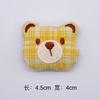 Tecido de desenho animado fofo rosto sorridente tecido coreano cabeça de desenho animado broche bolsa sapato acessórios acessórios fábrica distribuição direta