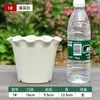 Maceta de Resina con Bordes Rizados para Uso Doméstico, Plástico Grueso para Interior Balcón de Alto Valor Estilo Lirio Borde Ondulado
