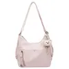 Mochila tote retrô de grande capacidade estilo coreano da moda para mulheres, nova coleção 2026, bolsa de mão e bolsa transversal simples e única para o dia a dia
